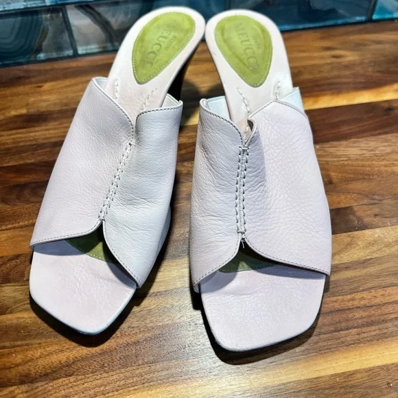 Sesto Meucci Blush Pink Open Toe Heels - Picture 7 of 13